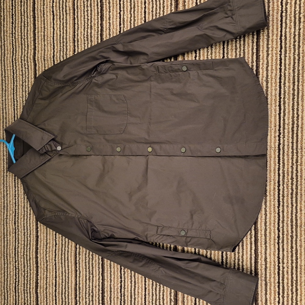 SUITSUPPLY‎ Limonta East Solid Dark Green Nylon Medium Shirt Windbreaker Jacket